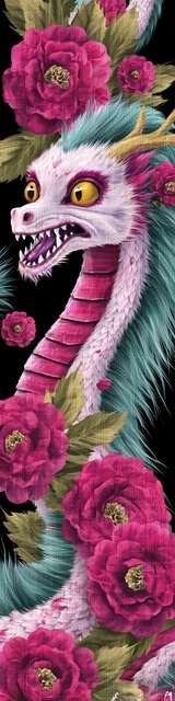 Free dragon bookmark featuring a surprised dragon